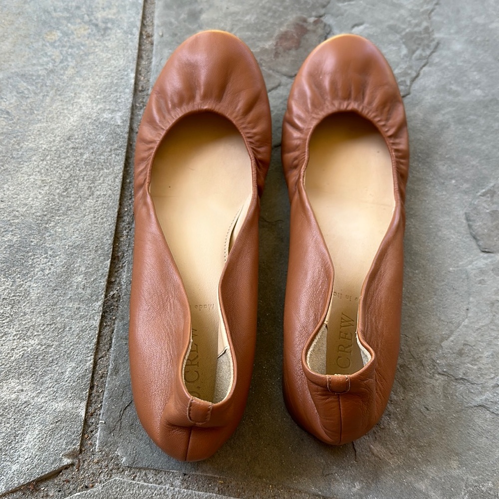 J Crew flats - Italian leather - women’s size 8.5